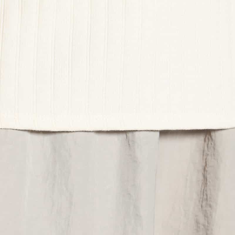 BARNEYS NEW YORK ウォッシャブルコンビネーションドレス WHITE