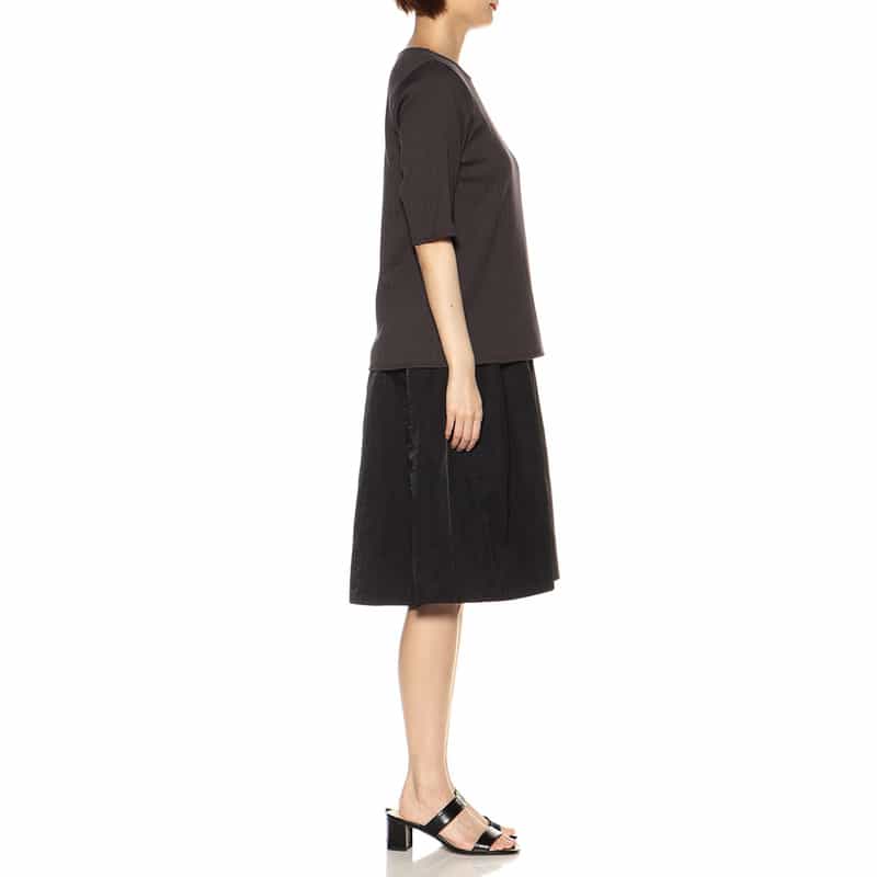 BARNEYS NEW YORK ウォッシャブルコンビネーションドレス GRAY