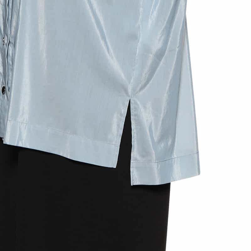 BARNEYS NEW YORK ウォッシャブルフーデッドシャツジャケット BLUE