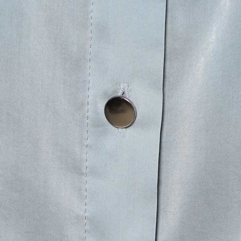 BARNEYS NEW YORK ウォッシャブルフーデッドシャツジャケット BLUE