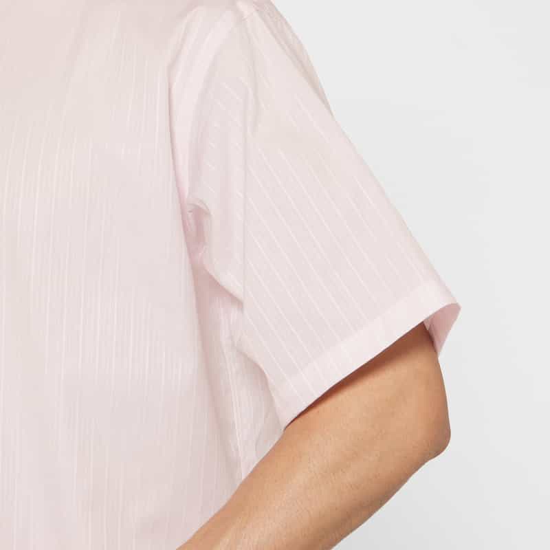 BARNEYS NEW YORK ストライプ柄ルーズフィットカジュアルシャツ PINK