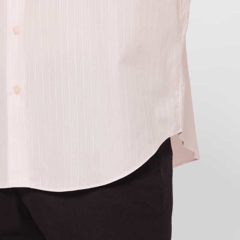 BARNEYS NEW YORK ストライプ柄ルーズフィットカジュアルシャツ PINK