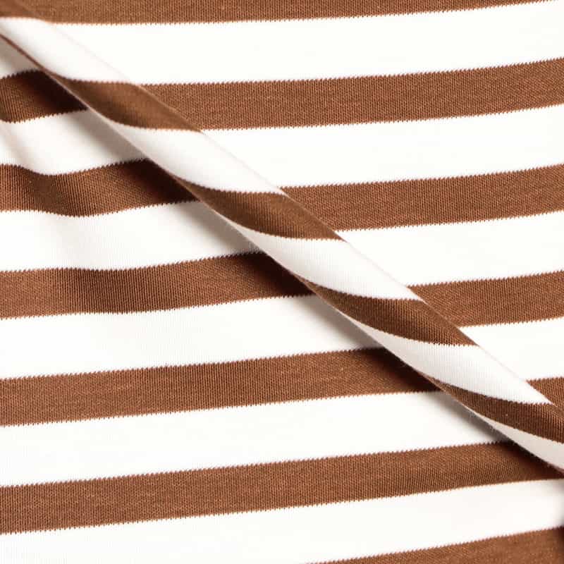 BARNEYS NEW YORK スムースボーダーTシャツ BROWN