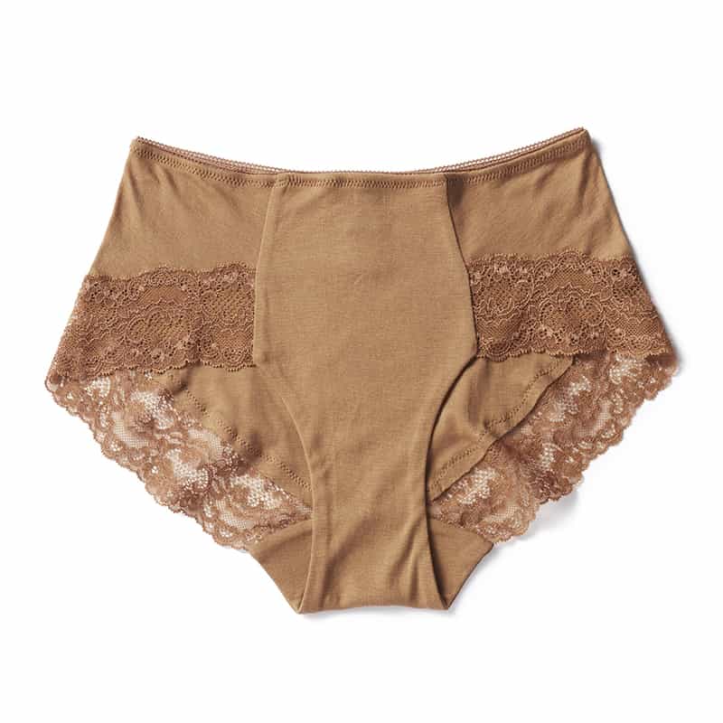 SOUPLE LUZ バックレースショーツ BROWN