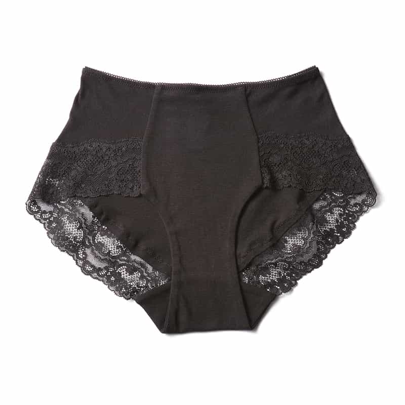 SOUPLE LUZ バックレースショーツ BLACK