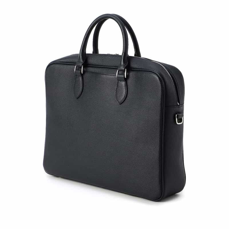 BARNEYS NEW YORK レザーブリーフケース NAVY
