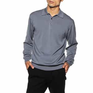 海島綿長袖ニットポロシャツ（2156432）｜BARNEYS NEW YORK