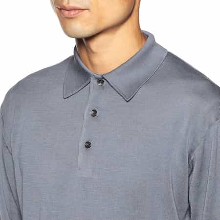 海島綿長袖ニットポロシャツ(2156432)|BARNEYS NEW YORK 海島綿長袖ニットポロシャツ(2156432)|BARNEYS NEW YORK
