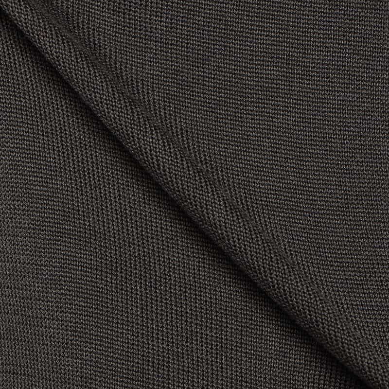 BARNEYS NEW YORK 海島綿長袖ニットポロシャツ DARK GRAY
