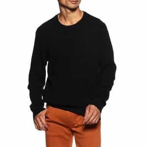 ワッフルクルーネックニットプルオーバー