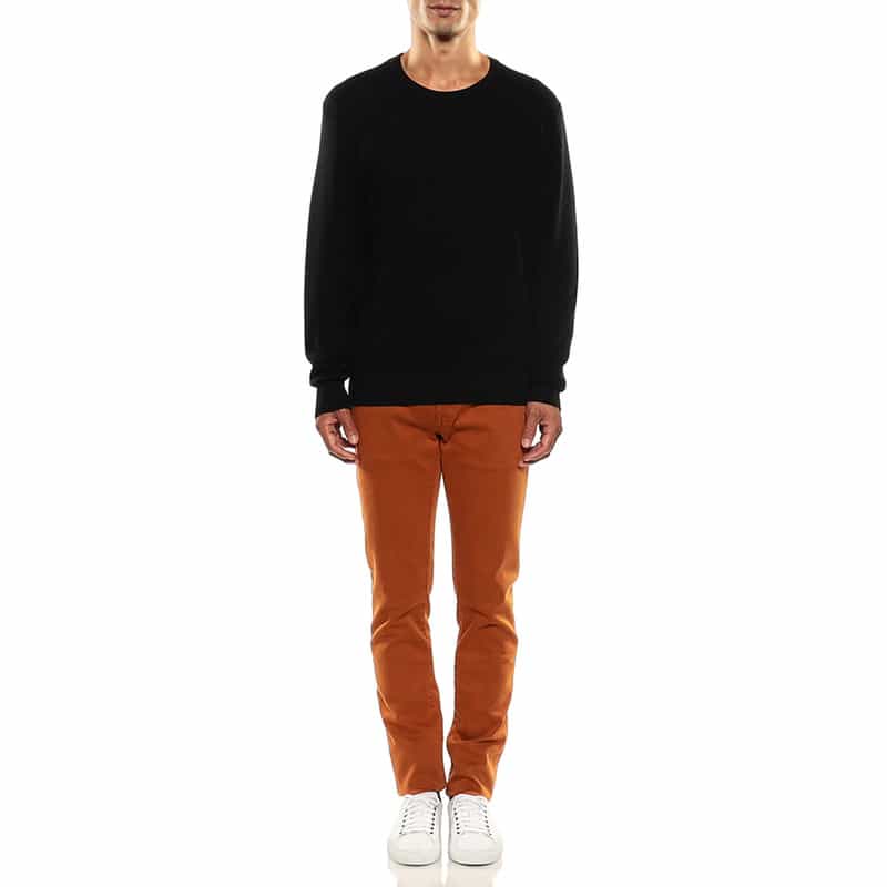 BARNEYS NEW YORK ワッフルクルーネックニットプルオーバー DARK GRAY