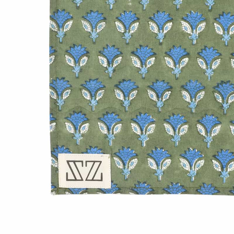 SZ BLOCKPRINTS ナプキン　4枚セット(カーキ) KHAKI