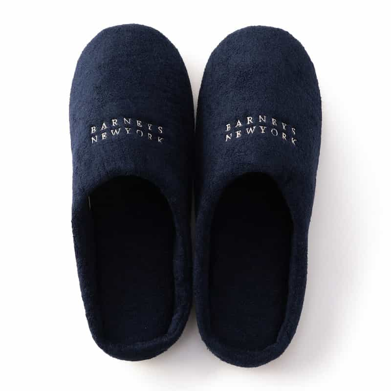 BARNEYS NEW YORK パイル地ルームシューズ NAVY