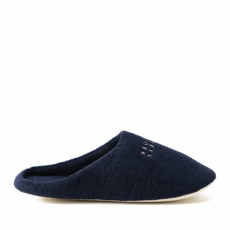 BARNEYS NEW YORK パイル地ルームシューズ NAVY