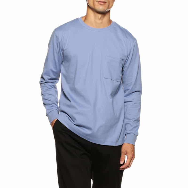 BARNEYS NEW YORK ロングスリーブポケットTシャツ LIGHT BLUE