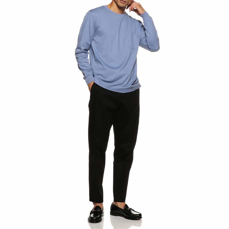 BARNEYS NEW YORK ロングスリーブポケットTシャツ LIGHT BLUE