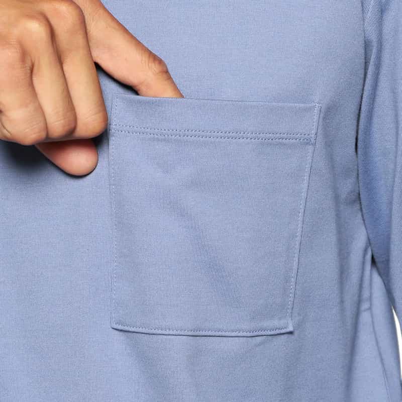 BARNEYS NEW YORK ロングスリーブポケットTシャツ LIGHT BLUE