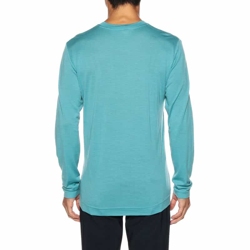 BARNEYS NEW YORK ウォッシャブルウールロングスリーブカットソー BLUE