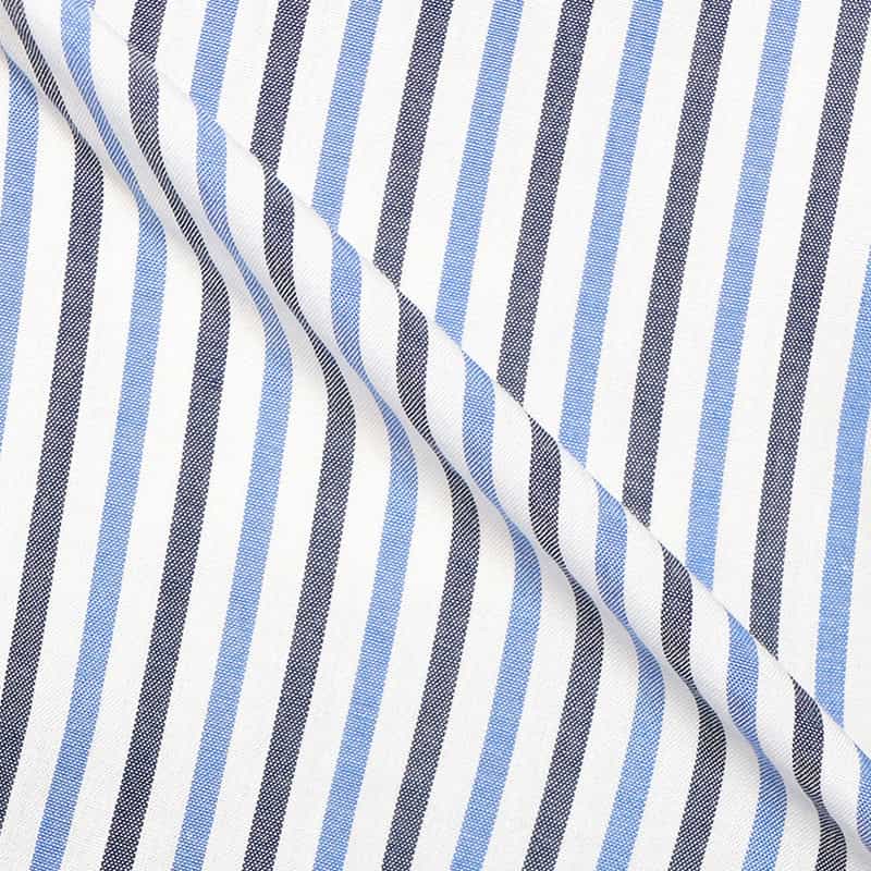 BARNEYS NEW YORK ストライプ柄ボタンダウンシャツ NAVY