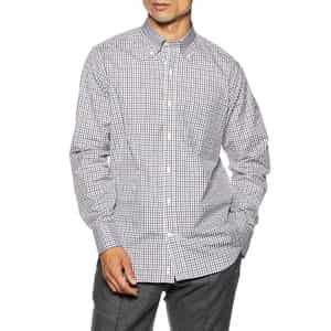 BARNEYS NY × PIETRO Pコットンリネン チェックシャツ S 極美品 バーニーズニューヨーク オンブレチェック カッタウェイ
