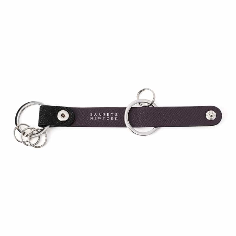 BARNEYS NEW YORK ダブルリングキーホルダー BLACK