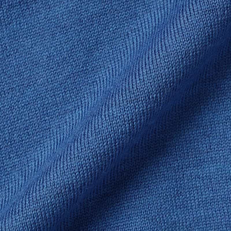BARNEYS NEW YORK ウール素材モックネックニットプルオーバー BLUE GRAY