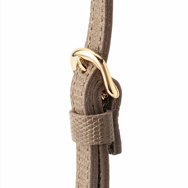 BARNEYS NEW YORK 型押しレザーフォーンバッグ GRAY BEIGE