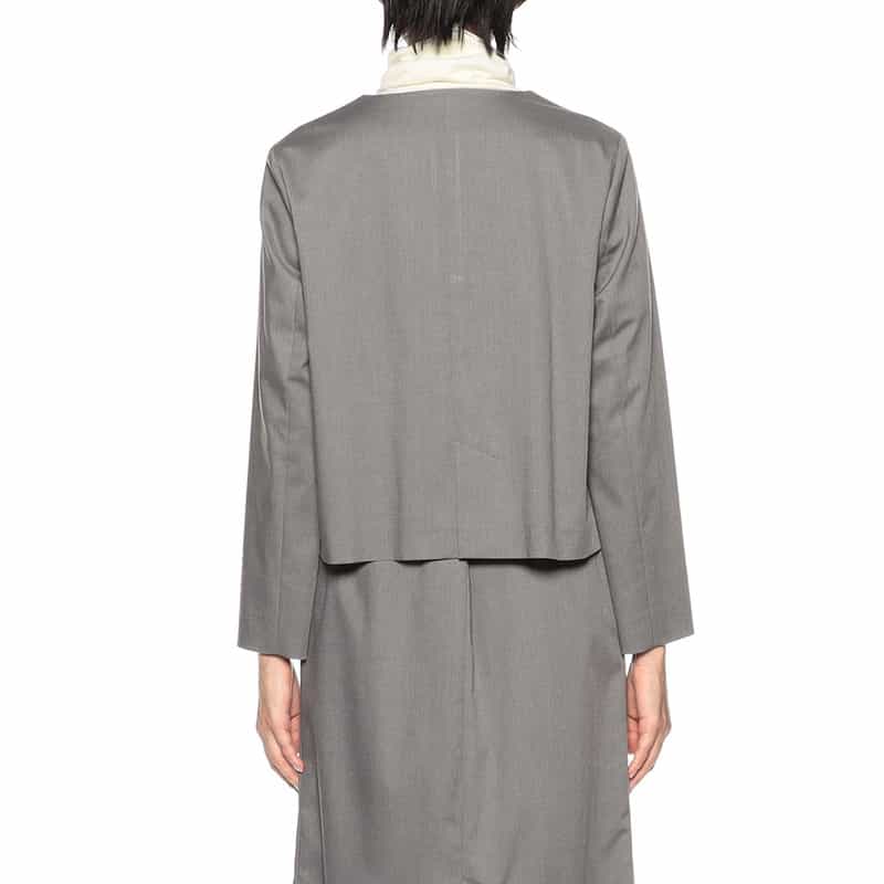 BARNEYS NEW YORK ウォッシャブルセットアップVネックジャケット GRAY