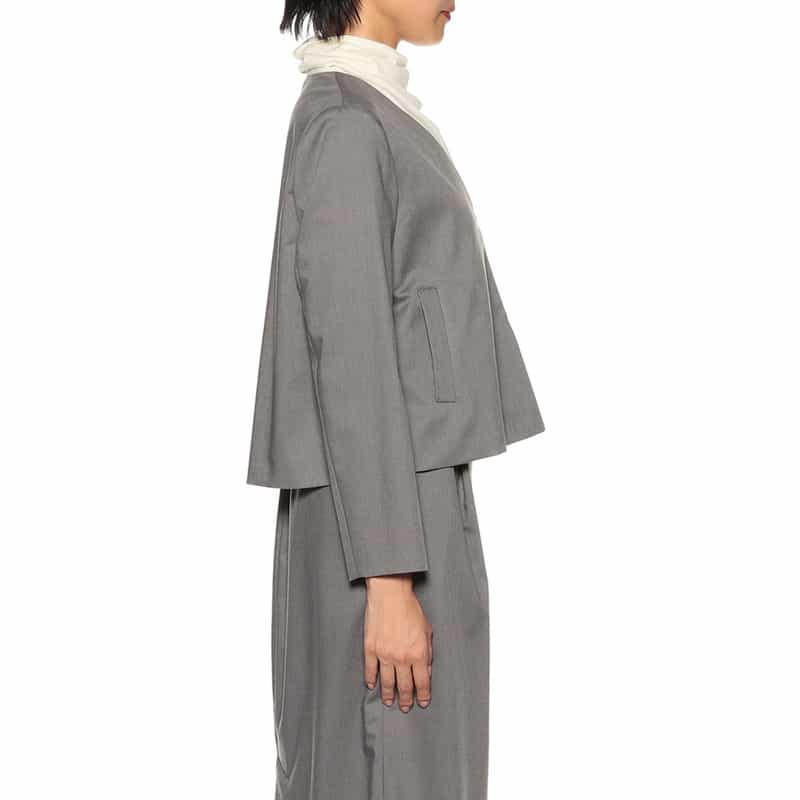 BARNEYS NEW YORK ウォッシャブルセットアップVネックジャケット GRAY