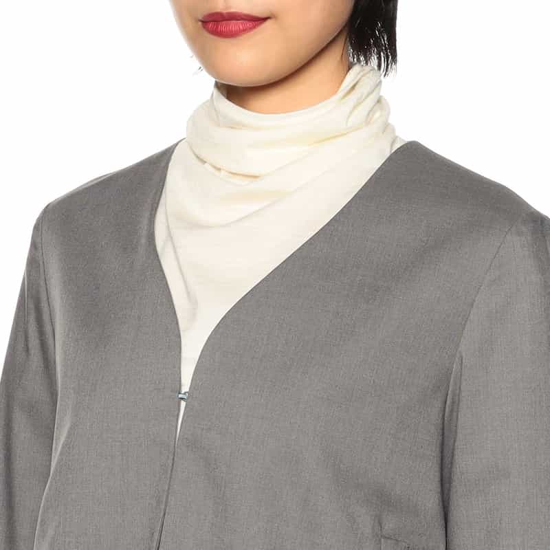 BARNEYS NEW YORK ウォッシャブルセットアップVネックジャケット GRAY