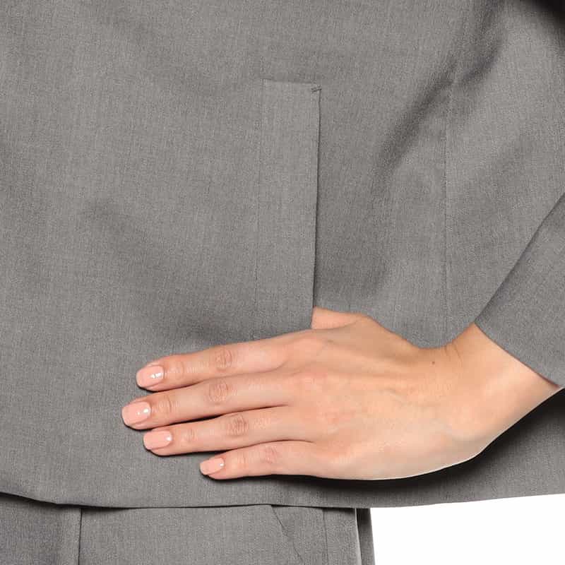 BARNEYS NEW YORK ウォッシャブルセットアップVネックジャケット GRAY