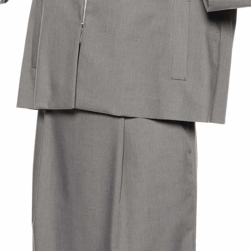 BARNEYS NEW YORK ウォッシャブルセットアップVネックジャケット GRAY