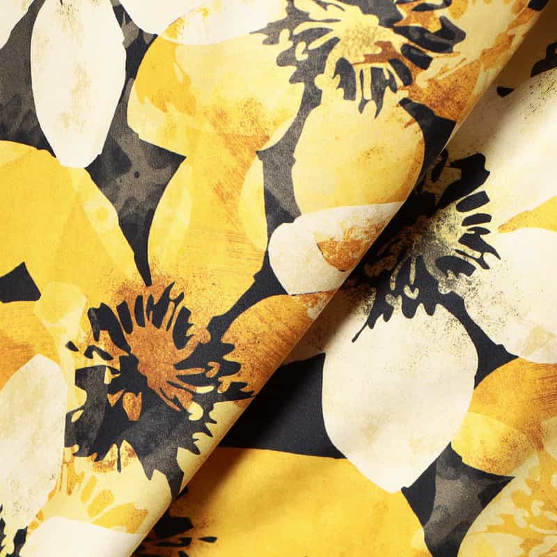 BARNEYS NEW YORK ウォッシャブルプリントブラウス YELLOW