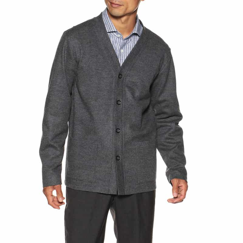 BARNEYS NEW YORK 圧縮ウールカーディガン DARK GRAY