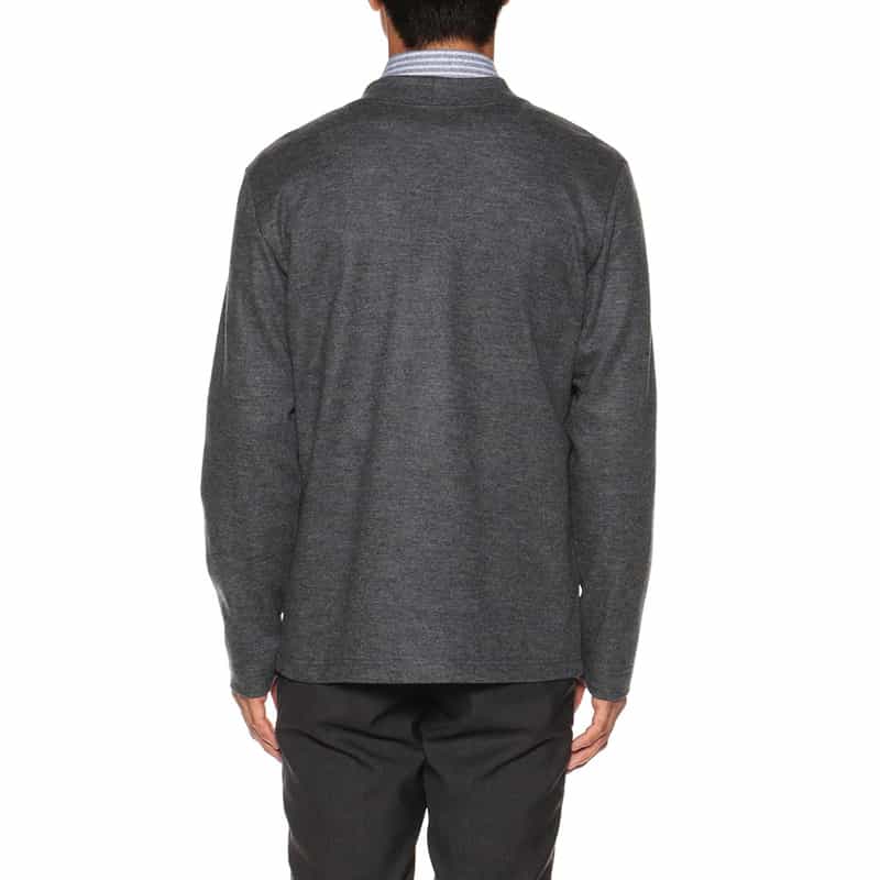 BARNEYS NEW YORK 圧縮ウールカーディガン DARK GRAY