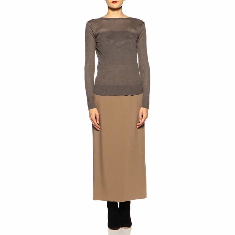 BARNEYS NEW YORK ウォッシャブルロングスカート BEIGE