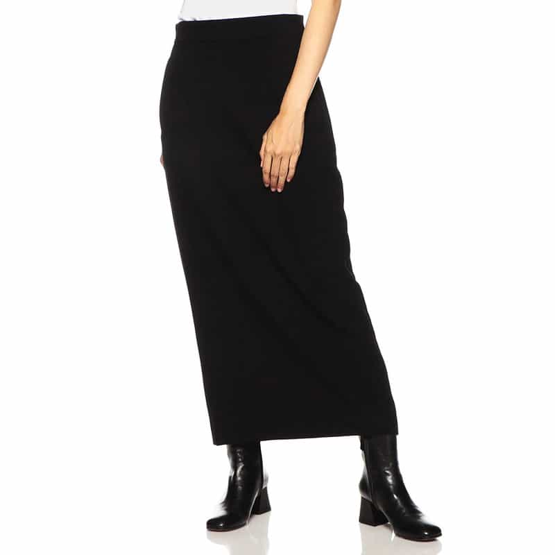 BARNEYS NEW YORK ウォッシャブルロングスカート BLACK