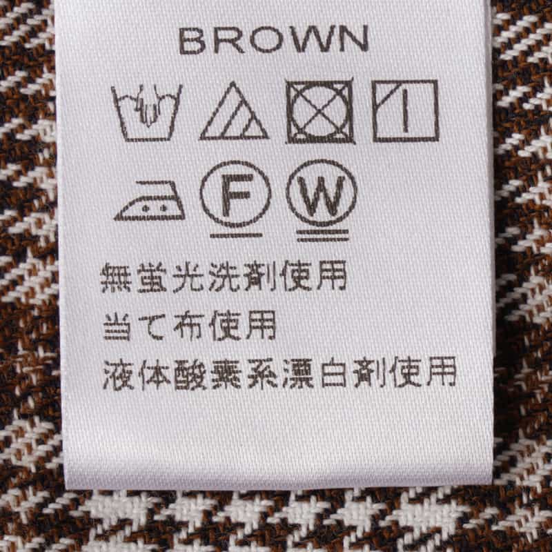 BARNEYS NEW YORK グレンチェック柄フランネルカジュアルシャツ BROWN