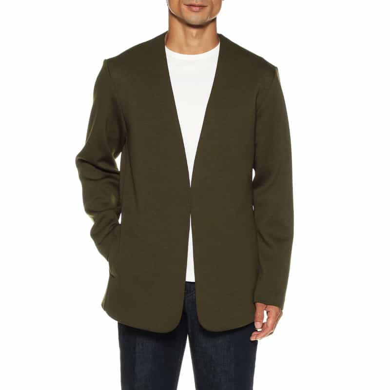 GIM バーニーズ ニューヨーク限定ネオプレーンノーカラージャケット KHAKI