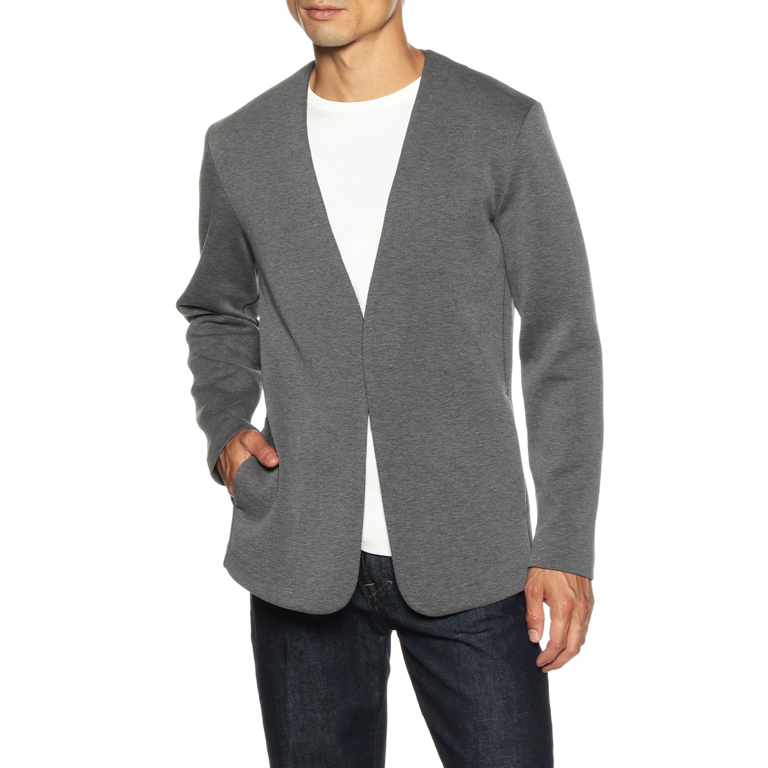 バーニーズ　ニューヨーク限定ネオプレーンノーカラージャケット