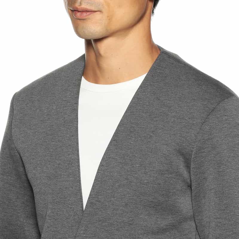 GIM バーニーズ ニューヨーク限定ネオプレーンノーカラージャケット GRAY
