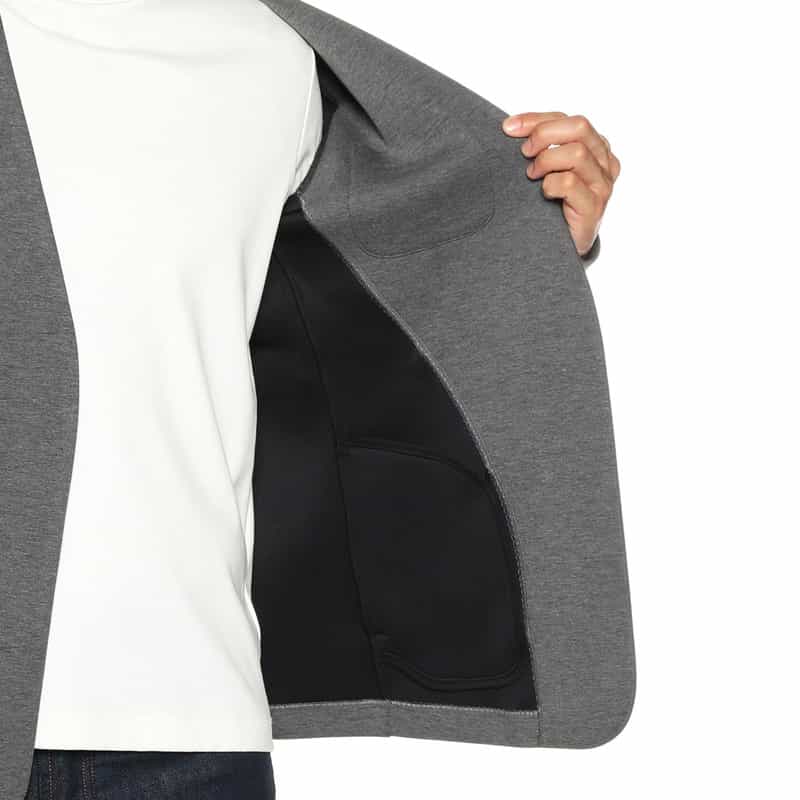 GIM バーニーズ ニューヨーク限定ネオプレーンノーカラージャケット GRAY