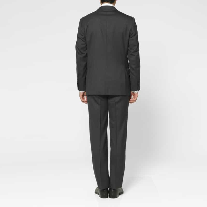 BARNEYS NEW YORK サキソニー素材スーツ DARK GRAY