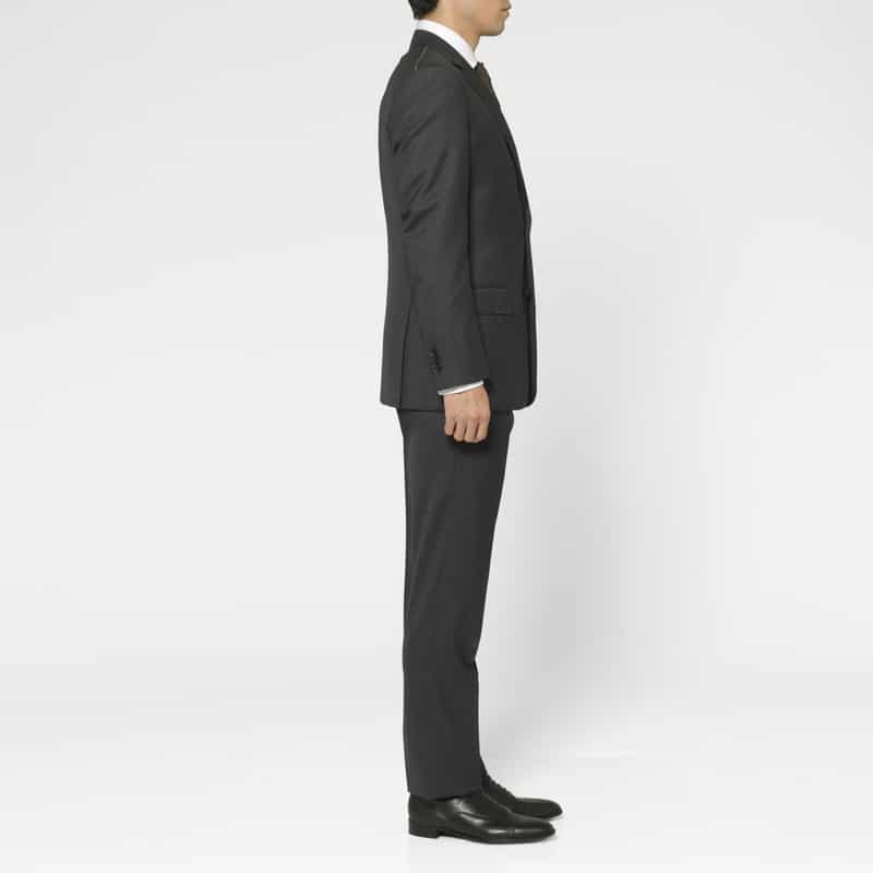 BARNEYS NEW YORK サキソニー素材スーツ DARK GRAY