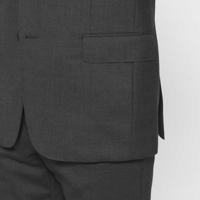 BARNEYS NEW YORK サキソニー素材スーツ DARK GRAY