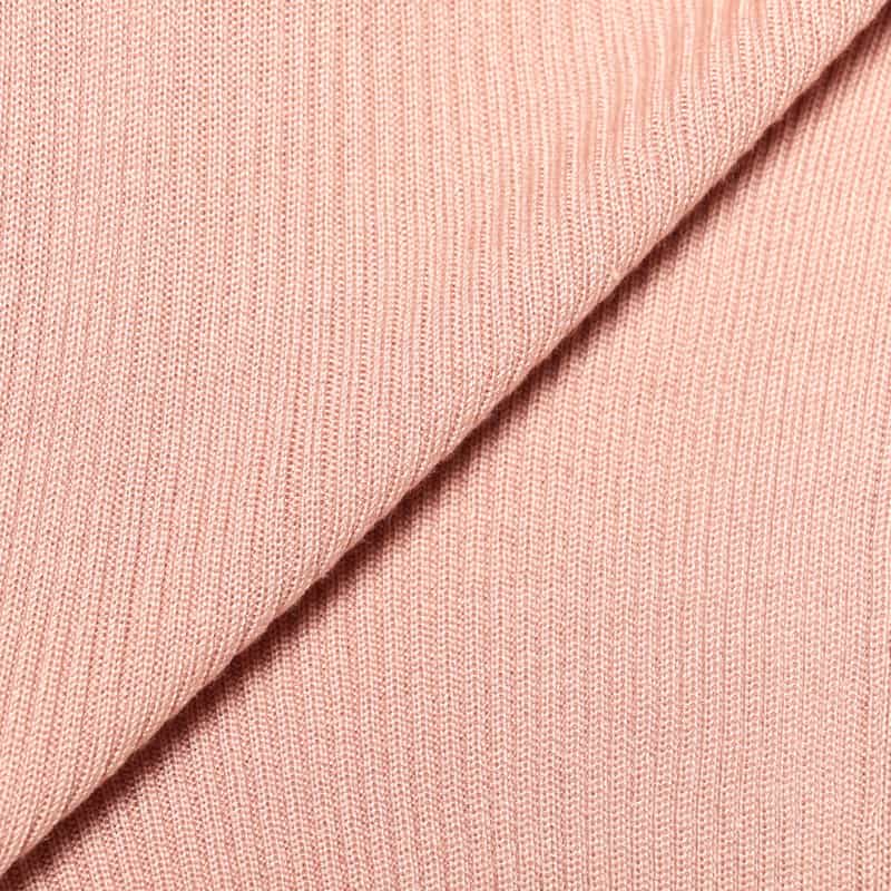 BARNEYS NEW YORK ウォッシャブルシルクVネックリブニットカーディガン LIGHT PINK
