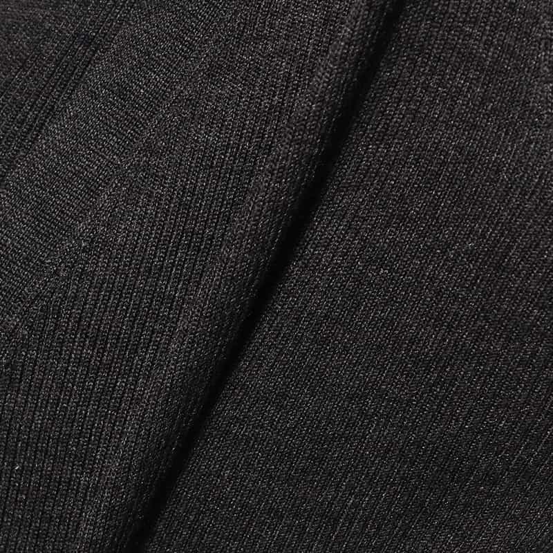 BARNEYS NEW YORK ウォッシャブルシルクVネックリブニットカーディガン GRAY