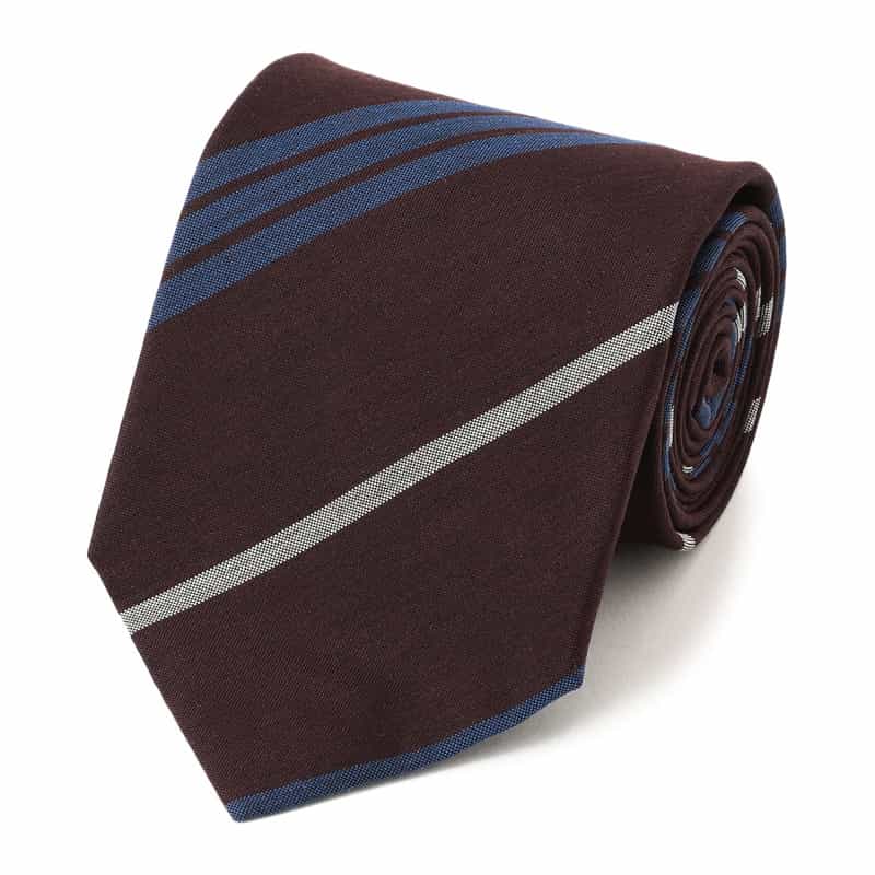 NICKY ストライプ柄タイ WINE