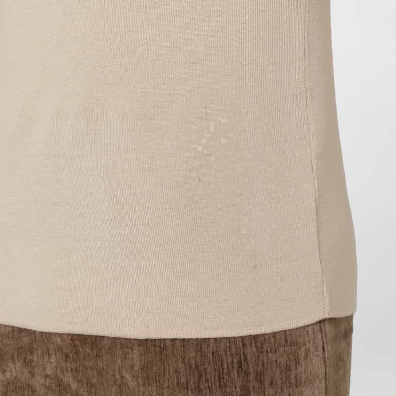 BARNEYS NEW YORK 異素材コンビネーション ハイネックニットプルオーバー BEIGE
