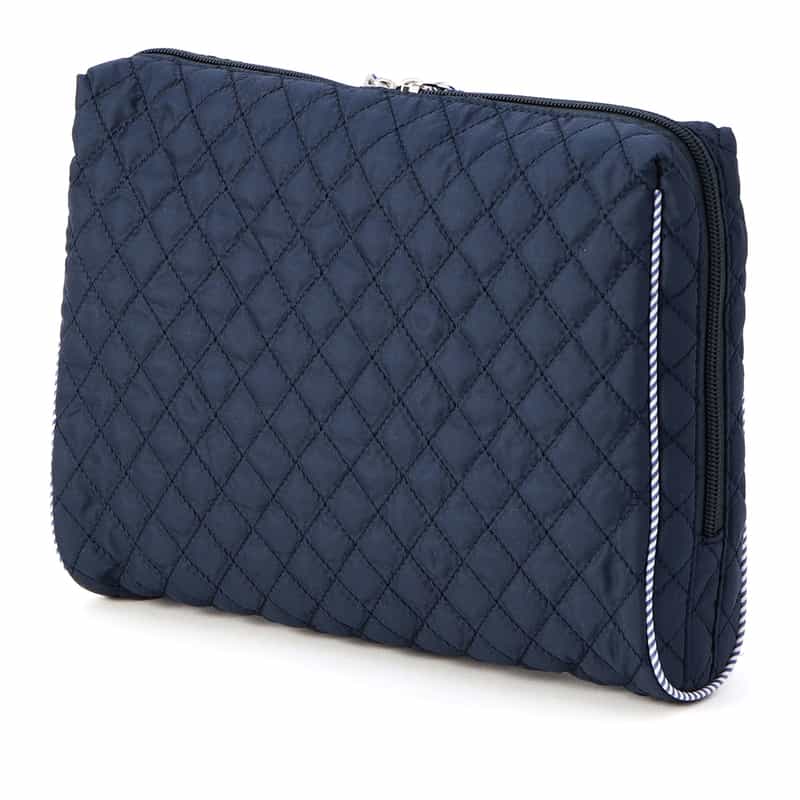 BARNEYS NEW YORK ライオンキルティングポーチ NAVY